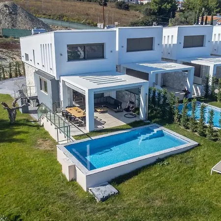 Villa Mare - Private Pool, 4 Bdrms, Sea View, Bbq Hanioti